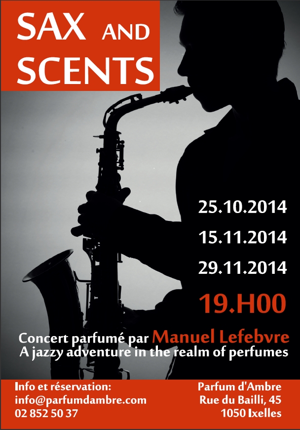 Affiche. Parfum d|Ambre, Ixelles. Музыка ароматов. Musique d|aromates. 2014-11-15